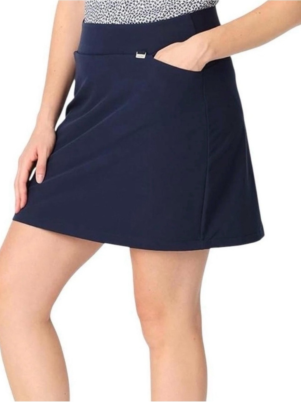 Greg Norman Collection Navy Knit Golf Skort